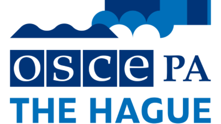 Logo of the OSCE PA with date and location in The Hague