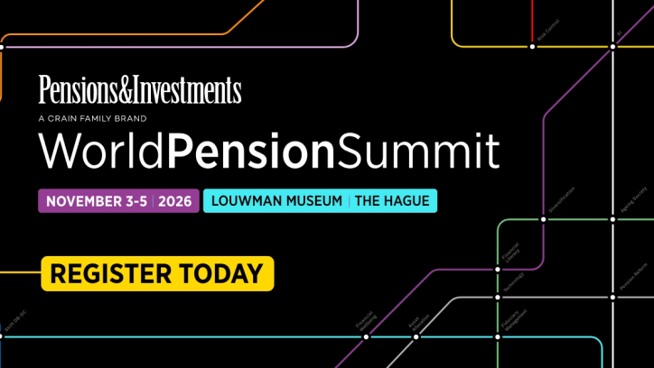 Announcement for the World Pension Summit in The Hague.