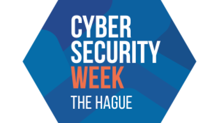 Logo of the Cybersecurity Week, hexagonal and colorful