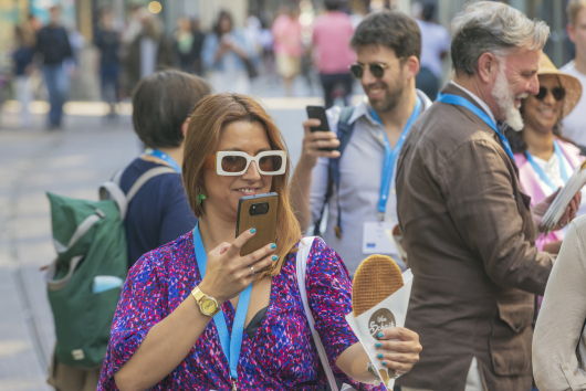 The Hague Event participant with Stroopwafel