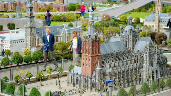 Photo of people walking around in madurodam