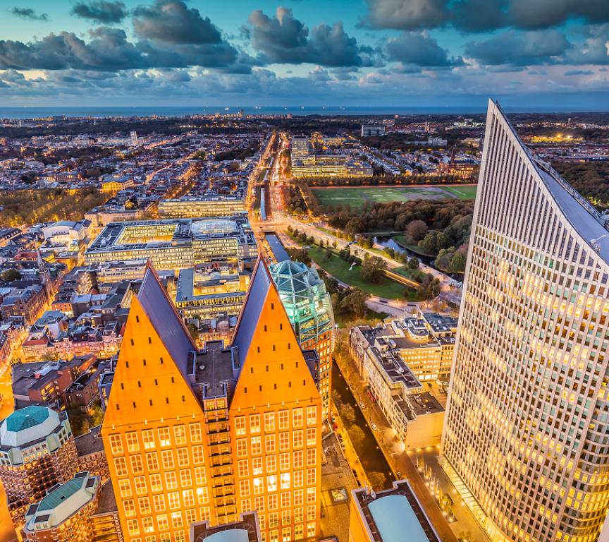 The Hague skyline from above