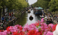 The Hague canals in summer