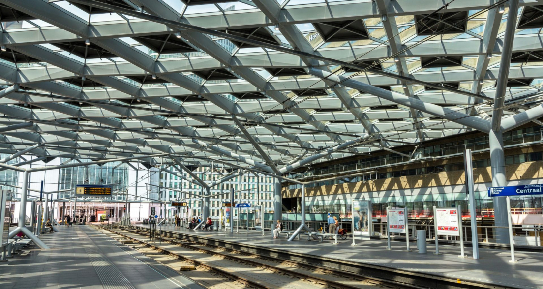 Foto van het spoor Den Haag Centraal Station