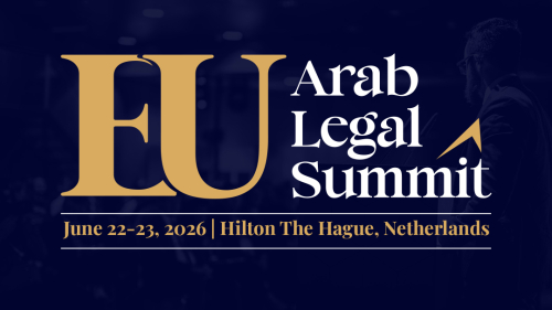 Promotional image for the EU Arab Legal Summit in 2026