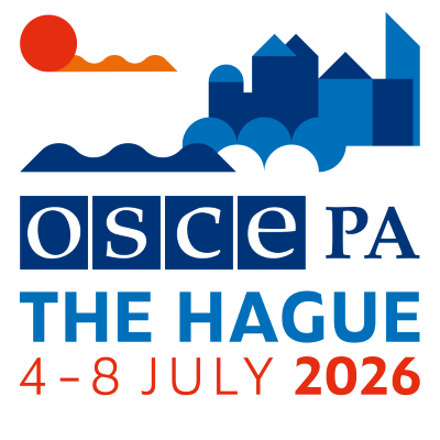 Logo of the OSCE PA with date and location in The Hague