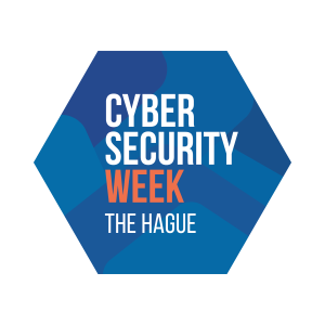 Logo of the Cybersecurity Week, hexagonal and colorful