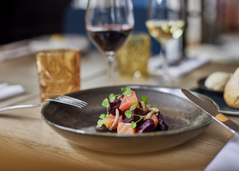 Image of plate with dish at restaurant Sophia Image of plate with dish at restaurant Sophia