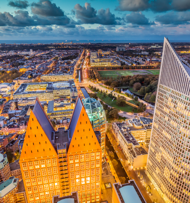 The Hague skyline from above