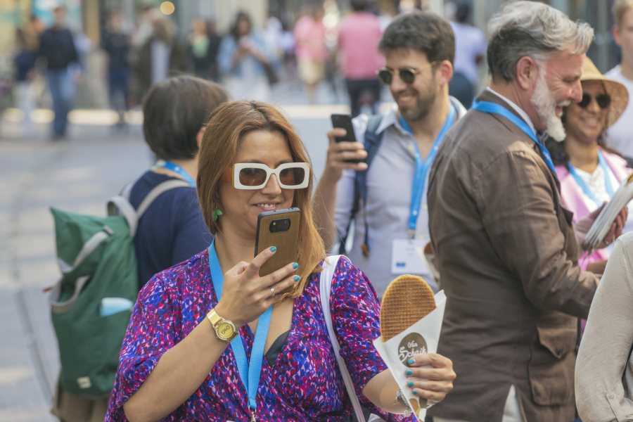 The Hague Event participant with Stroopwafel