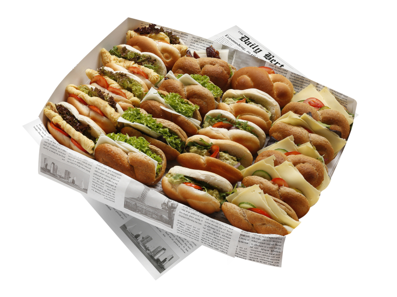 A variety of sandwiches with different fillings.