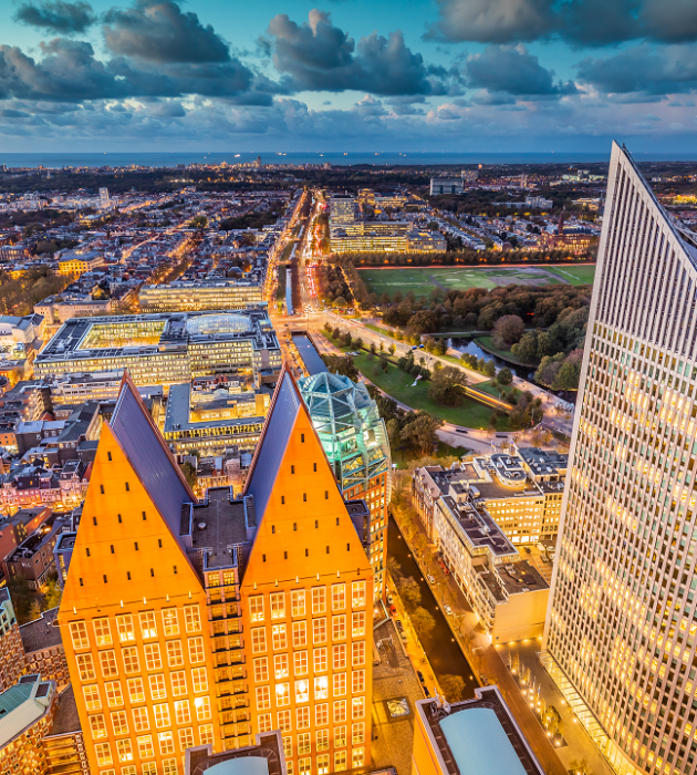 The Hague skyline from above