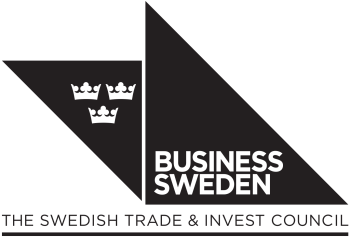 Logo of Business Sweden featuring three crowns
