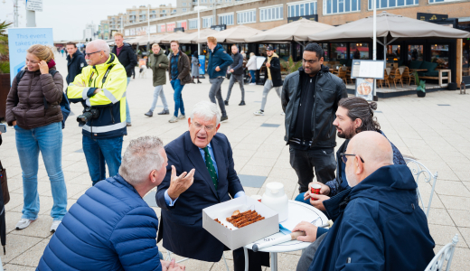 Mayor in conversation with residents