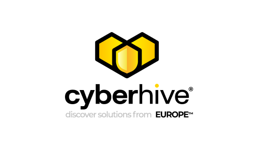 Logo of Cyberhive featuring a honeycomb design