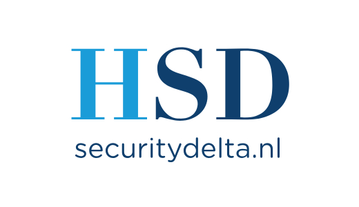 Logo of HSD, featuring the words 'HSD' and 'securitydelta.nl'