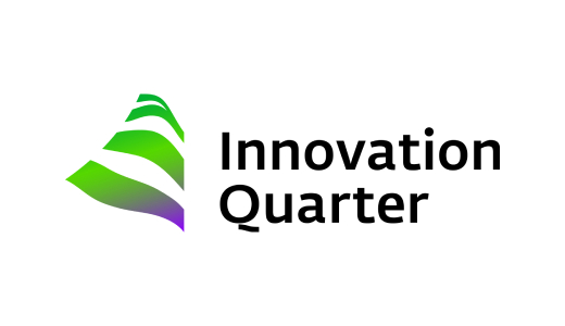 Green and black logo of Innovation Quarter
