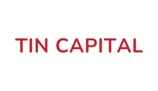 Logo of Tin Capital in red letters