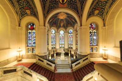 the inside of the Peace Palace