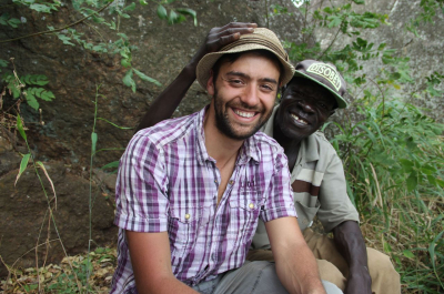 Michele Gentile filming in the DRC