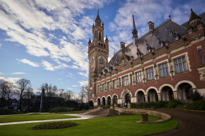 The Peace Palace against a blue sky
