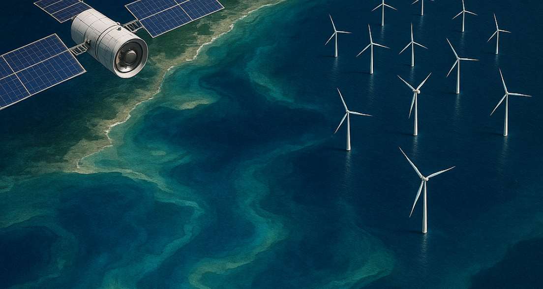 DIOMEDEO project of DMEC floating solar power with earth observation. source: ChatGPT Image 2 sep 2025, 14_34_42