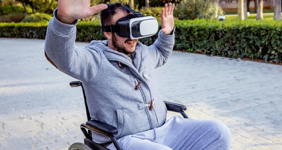 There are many technologies available in healthcare that help people to stay in control of their lives for as long as possible and to continue living independently at home. Photo credit to Cue2Walk