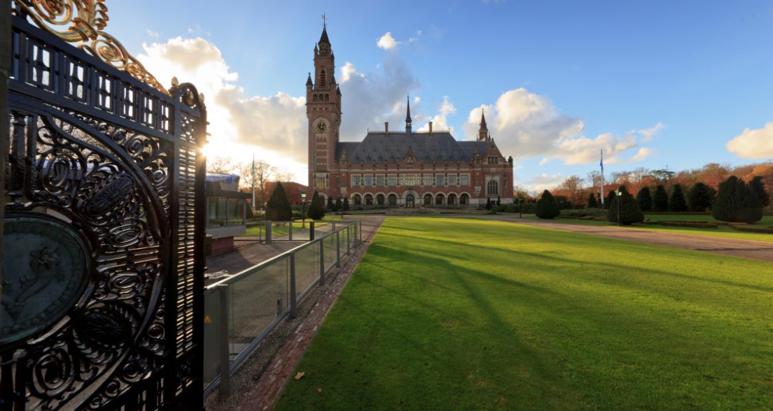 Main entrance of the Peace Palace. Head Office of the Permanent Court of Arbitration