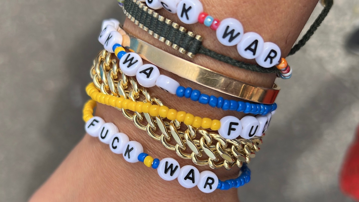 Bracelets made by refugees