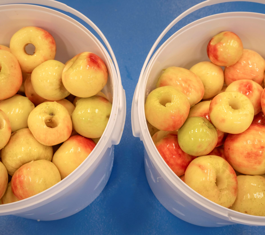 00% zero waste factory and total value Yespers apples underway to breakfast product