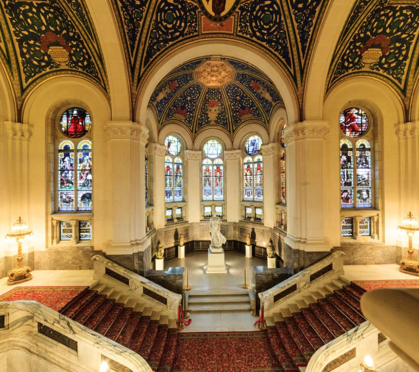 the inside of the Peace Palace