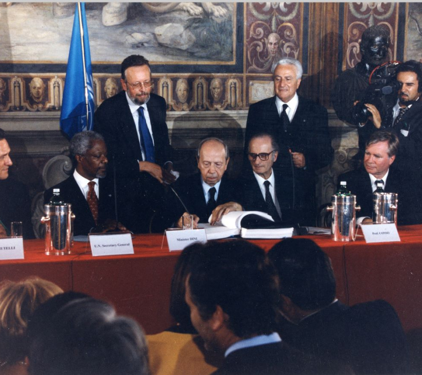 The official signing of the Rome Statute