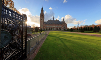 Main entrance of the Peace Palace. Head Office of the Permanent Court of Arbitration