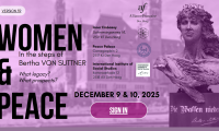 Promotional image for the event about Bertha von Suttner