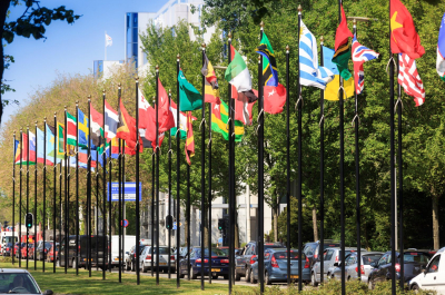 Flag parade at the Johan de Wittlaan in the International Zone source Toolkit The hague