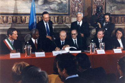 The official signing of the Rome Statute