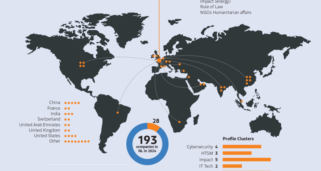 Annual results The Hague new businesses 2024 infographic by Twiet