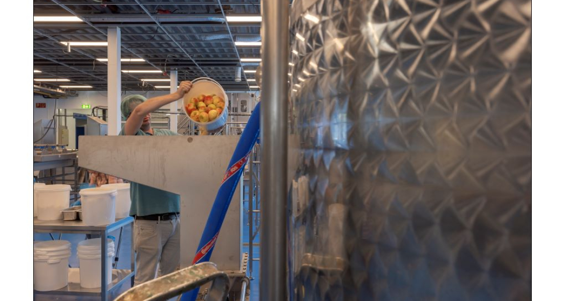 Employee working during the process in the factory. Photo credit to THP/Arjan de Jager.