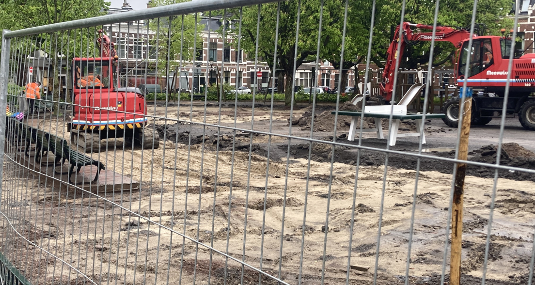 Koningsplein The Hague replacing steel slag in public space