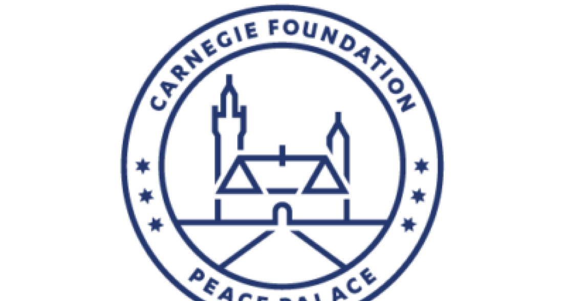 Logo of the Peace Palace featuring distinctive buildings