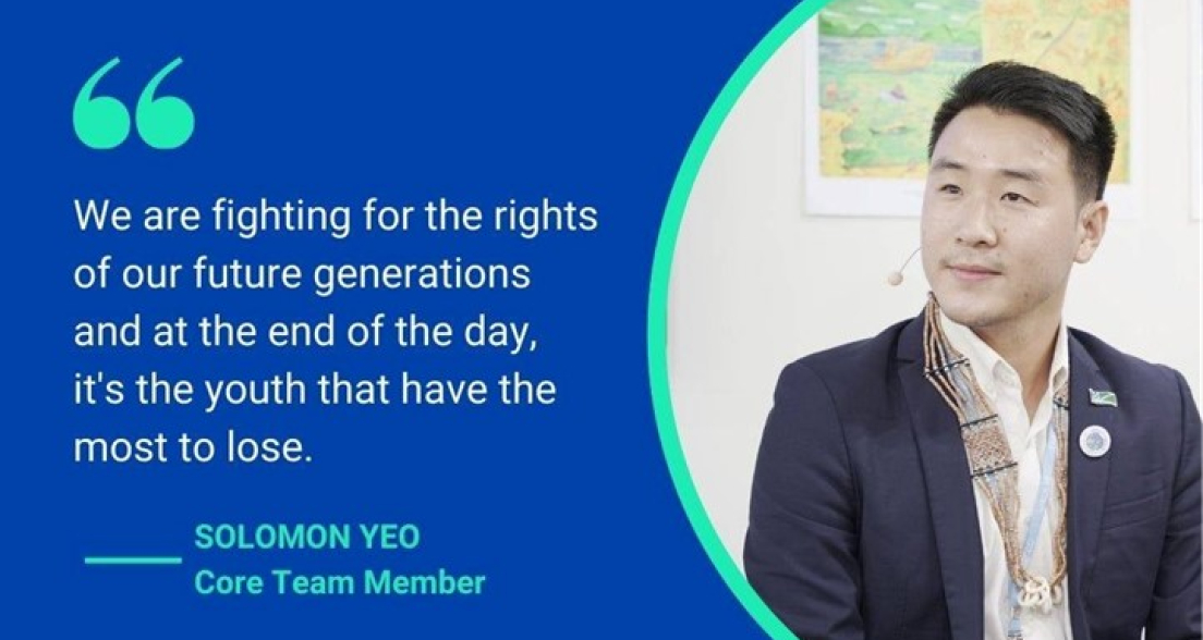 Solomon Yeo World Youth for Climate Justice quote