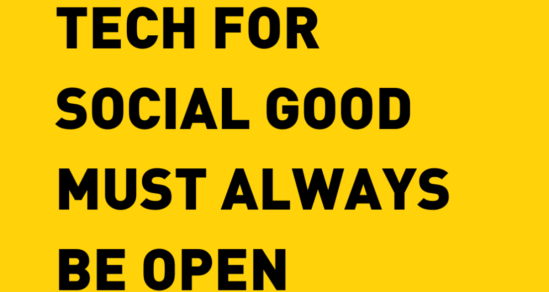 Commit Global value 3: Tech for Social Good must always be open source