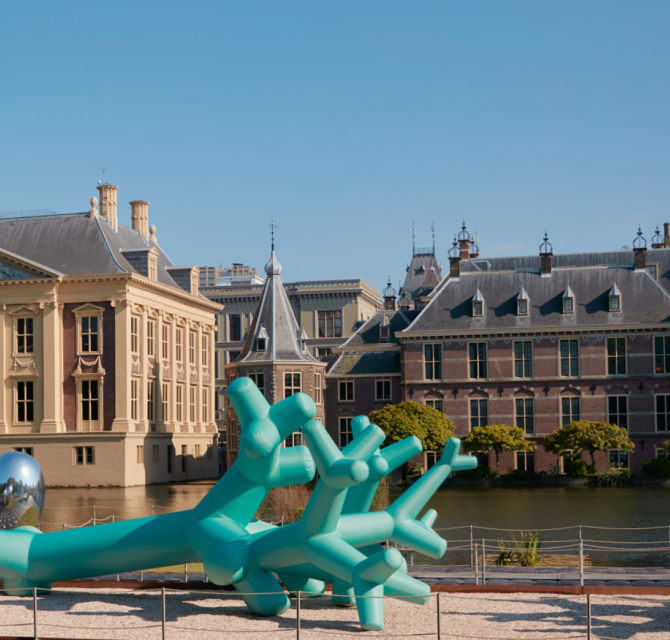 Gigantic inflatable artworks take over the historic centre of The Hague with BlowUp Art X Pulchri Studio