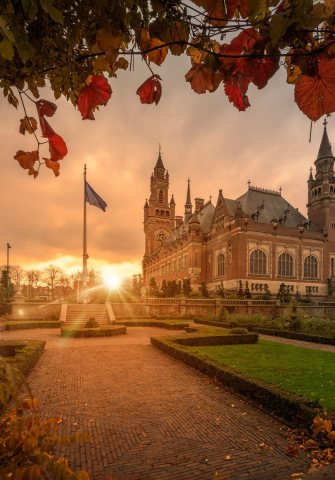 Peace Palace in autumn light